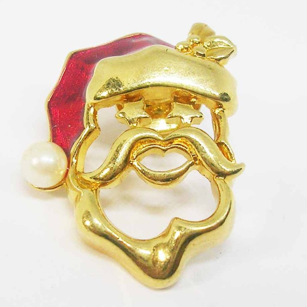 Santa Claus Tie Tack Pin Holiday Christmas Jewelry Necktie Accessory Formal Wear
